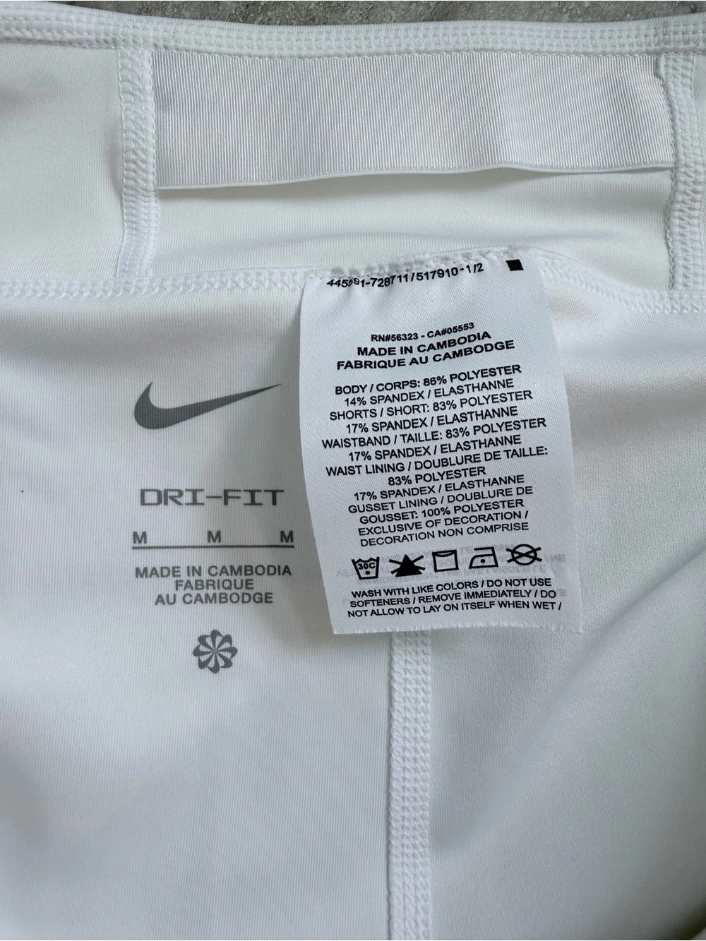 Nike Dri-FIT Women’s M White Pleated Tennis Golf Skort Built In Shorts Athletic